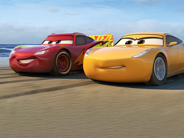 Lightning McQueen and his trainer, Cruz Ramirez