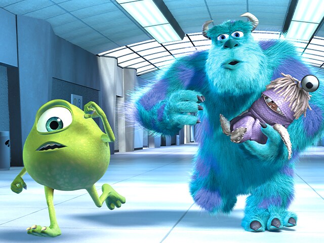 Sulley & Mike Wazowski on the run from the evil Randall